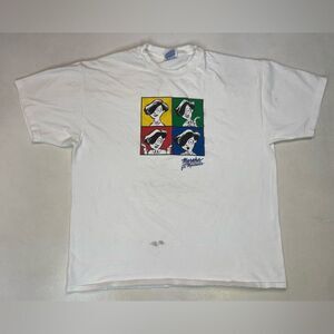 VINTAGE Marsha For Marshalls Graphic T-shirt Men XL White 90s Single Stitch